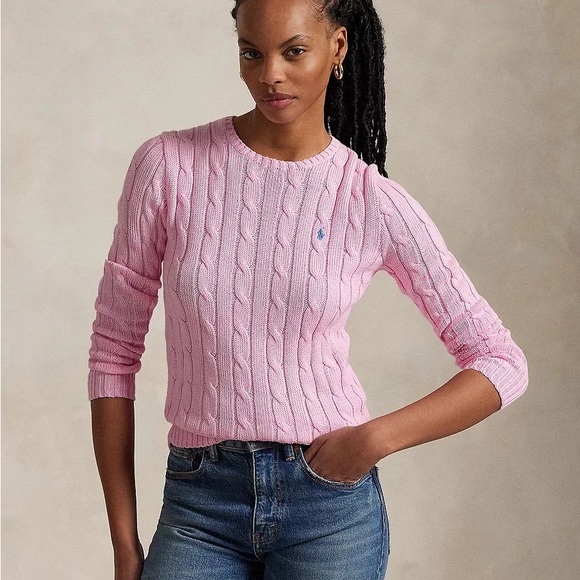Polo Ralph Lauren Sweaters - Women's Cable-Knit Cotton Crewneck Sweater